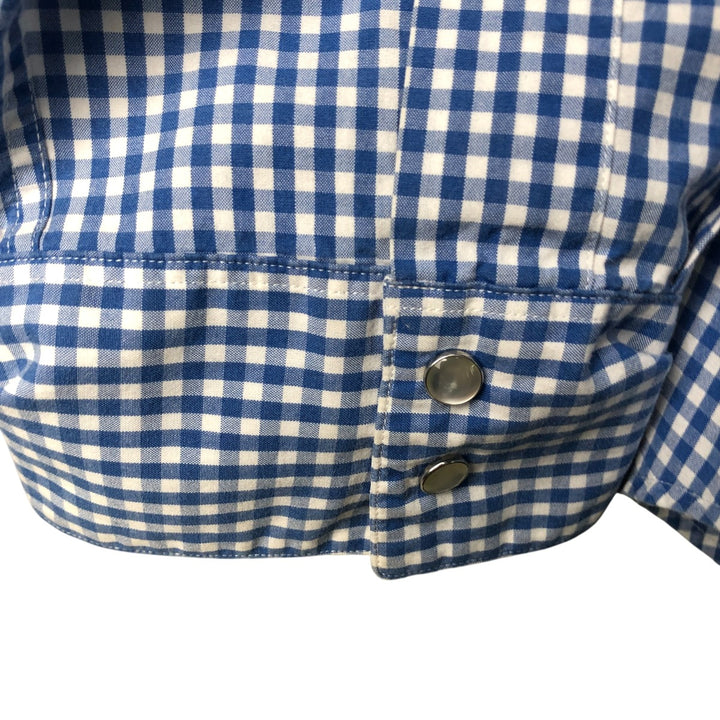Ralph Lauren POLO by Ralph Lauren Gingham Check Long Sleeve Western Shirt, Men's XXL cotton white type Vintage Second Hand