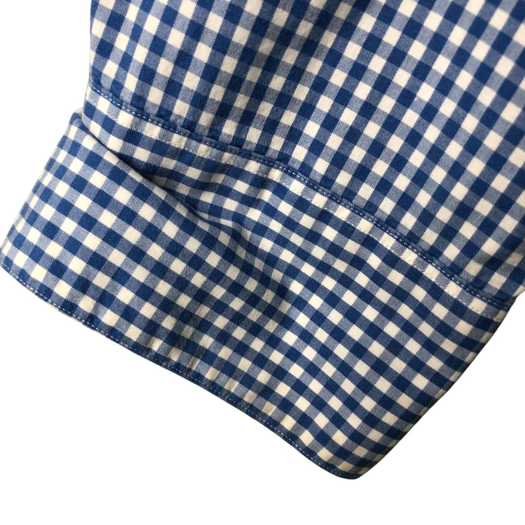 Ralph Lauren POLO by Ralph Lauren Gingham Check Long Sleeve Western Shirt, Men's XXL cotton white type Vintage Second Hand
