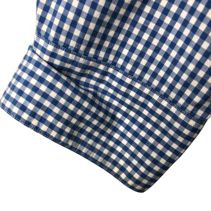 Ralph Lauren POLO by Ralph Lauren Gingham Check Long Sleeve Western Shirt, Men's XXL cotton white type Vintage Second Hand