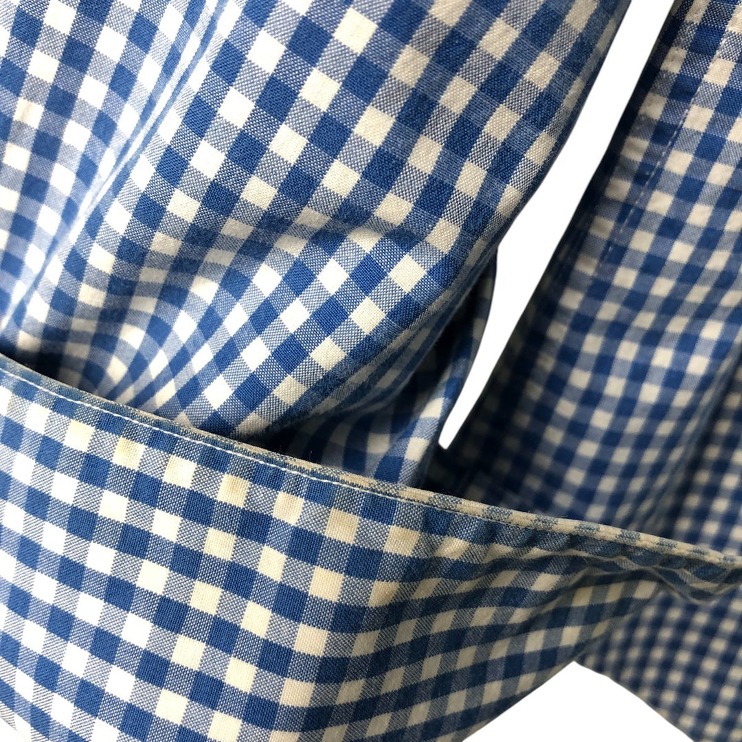 Ralph Lauren POLO by Ralph Lauren Gingham Check Long Sleeve Western Shirt, Men's XXL cotton white type Vintage Second Hand