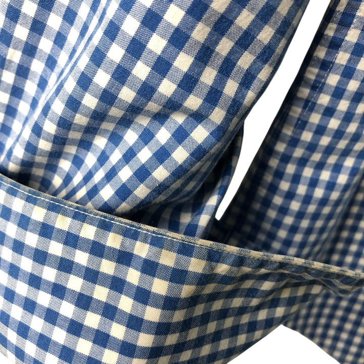 Ralph Lauren POLO by Ralph Lauren Gingham Check Long Sleeve Western Shirt, Men's XXL cotton white type Vintage Second Hand