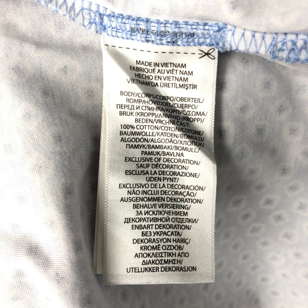 Ralph Lauren POLO RALPH LAUREN CLASSIC FIT all-over print short-sleeved polo shirt, men's size S cotton Blue type light blue Vintage Second Hand