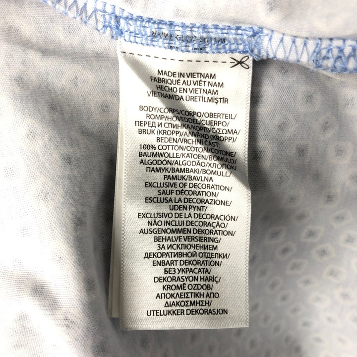 Ralph Lauren POLO RALPH LAUREN CLASSIC FIT all-over print short-sleeved polo shirt, men's size S cotton Blue type light blue Vintage Second Hand