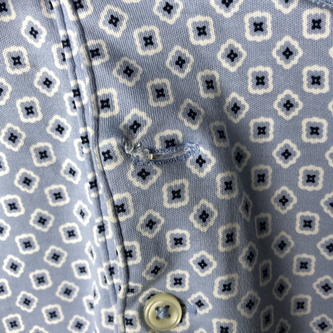 Ralph Lauren POLO RALPH LAUREN CLASSIC FIT all-over print short-sleeved polo shirt, men's size S cotton Blue type light blue Vintage Second Hand