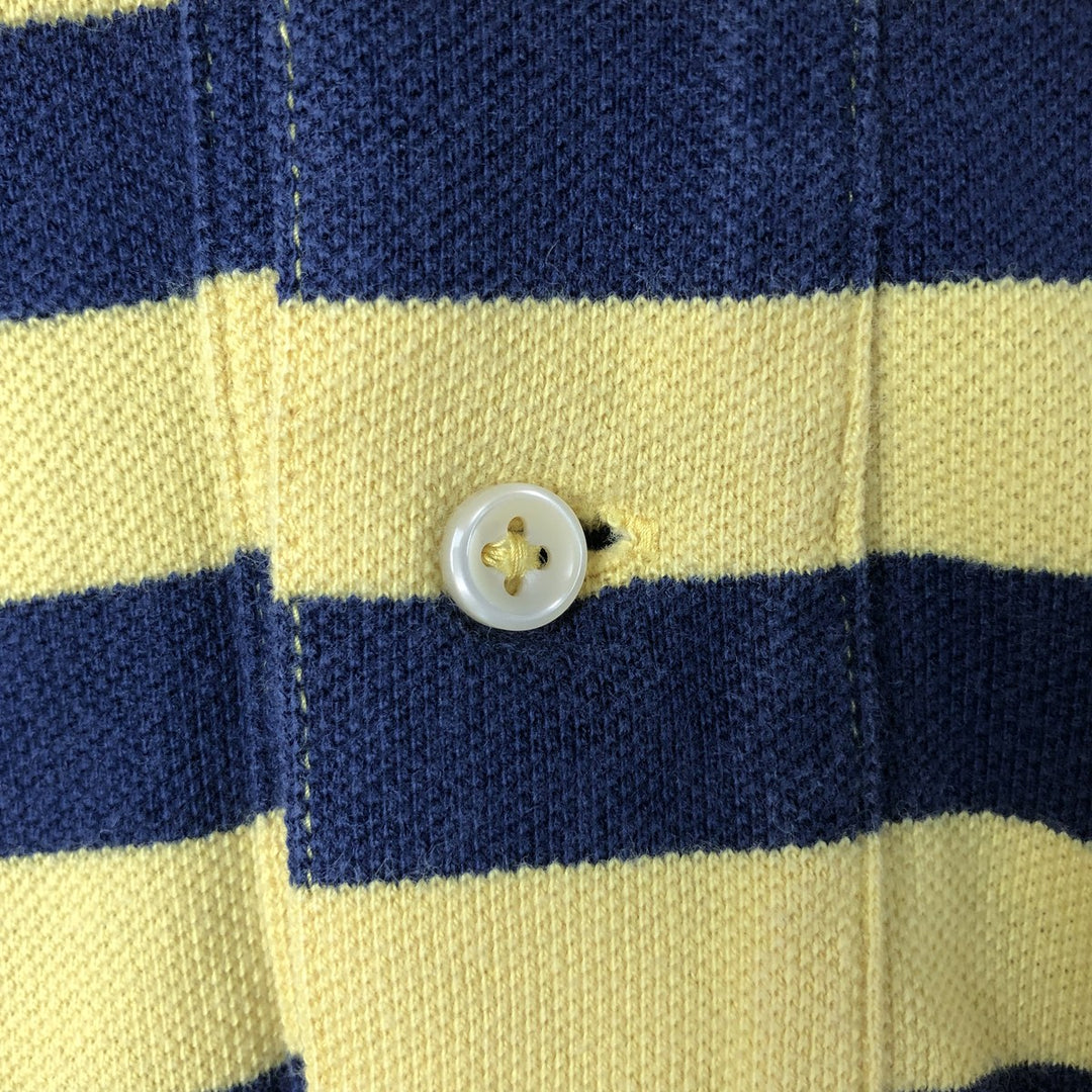 Ralph Lauren POLO by Ralph Lauren short sleeve striped polo shirt, men's size L cotton navy blue type Vintage Second Hand