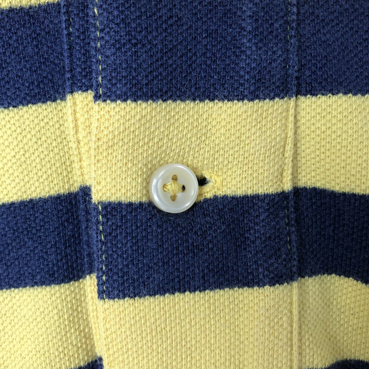 Ralph Lauren POLO by Ralph Lauren short sleeve striped polo shirt, men's size L cotton navy blue type Vintage Second Hand