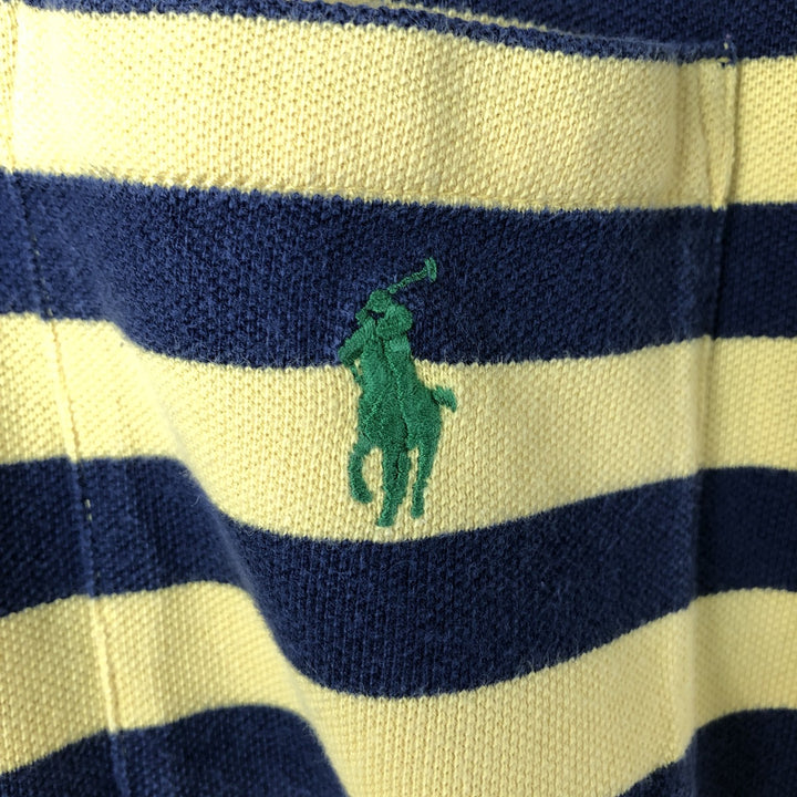Ralph Lauren POLO by Ralph Lauren short sleeve striped polo shirt, men's size L cotton navy blue type Vintage Second Hand