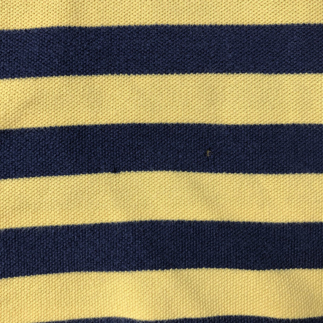 Ralph Lauren POLO by Ralph Lauren short sleeve striped polo shirt, men's size L cotton navy blue type Vintage Second Hand