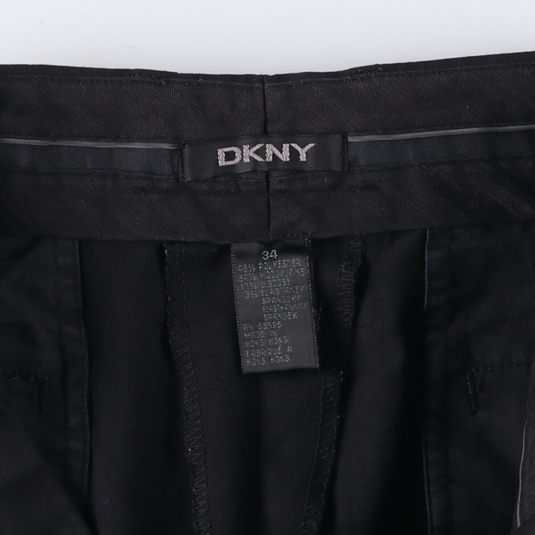Donna Karan New York DKNY slacks pants for men, size W34 polyester black type Vintage Second Hand