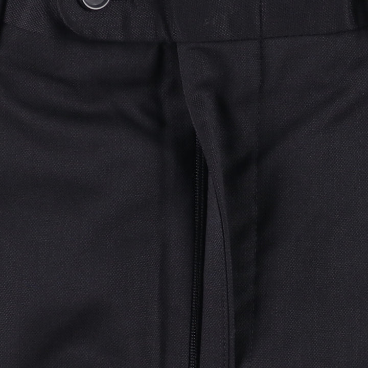 70'S LINEA NATURALE two-pleat wool pants slacks made in Italy men's w32 vintage wool black type Vintage Second Hand