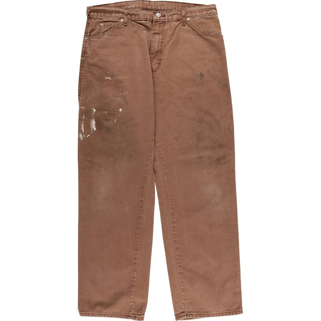 Dickies Relaxed Fit Duck Work Pants, Men's, Size 37 cotton brown type Vintage Second Hand