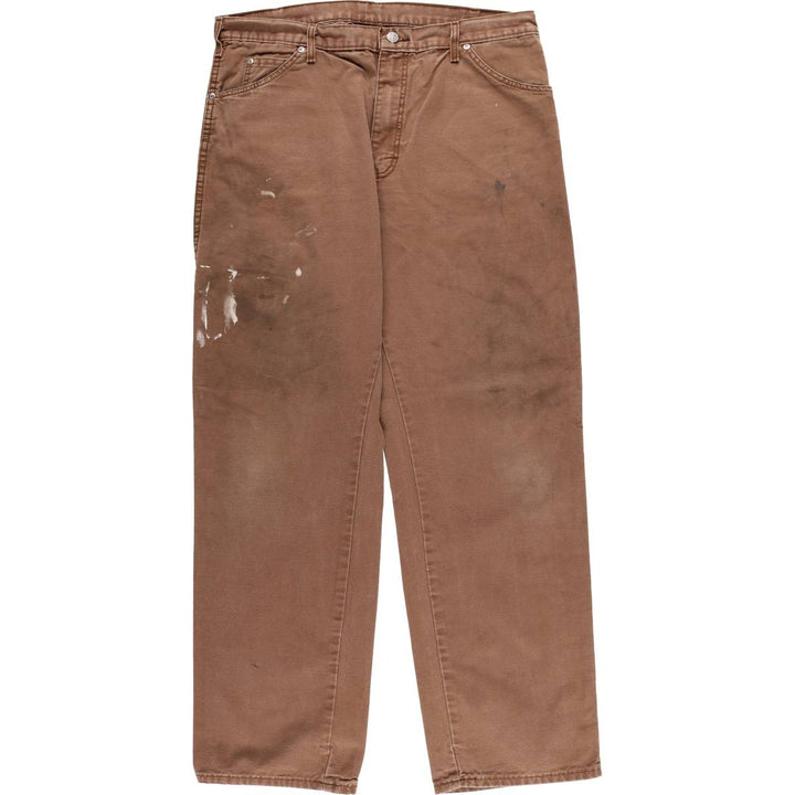 Dickies Relaxed Fit Duck Work Pants, Men's, Size 37 cotton brown type Vintage Second Hand