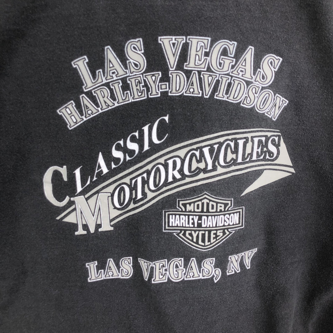 Harley-Davidson Eagle Pattern Motorcycle Bike T-shirt Made in USA Men's XL cotton black type Vintage Second Hand