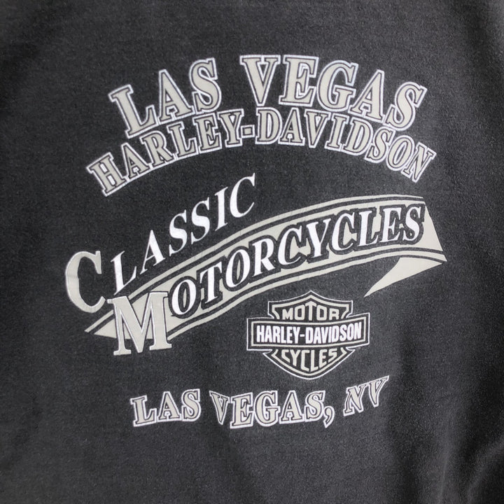 Harley-Davidson Eagle Pattern Motorcycle Bike T-shirt Made in USA Men's XL cotton black type Vintage Second Hand