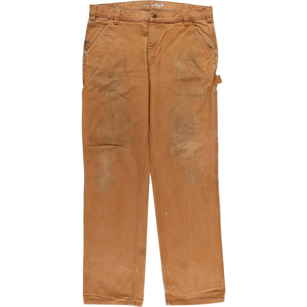 Carhartt Relaxed Fit Rugged Flex Duck Painter Pants, Men's, Size 37 cotton beige type brown Vintage Second Hand
