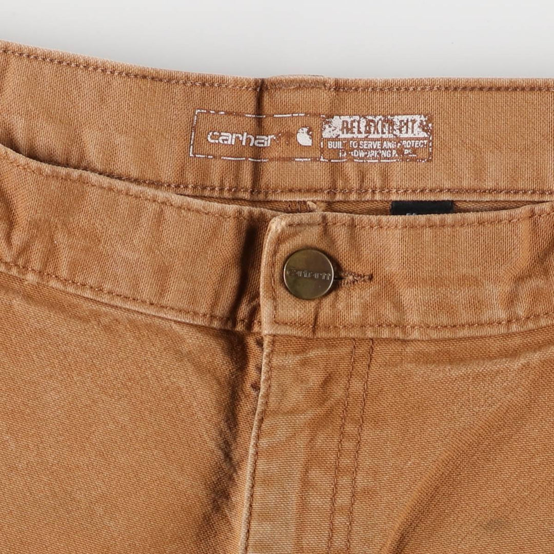Carhartt Relaxed Fit Rugged Flex Duck Painter Pants, Men's, Size 37 cotton beige type brown Vintage Second Hand