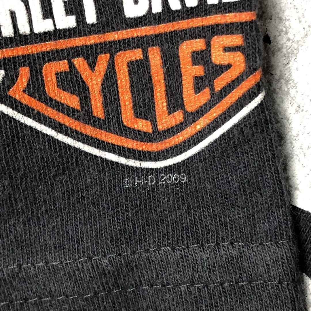 2000'S Harley-Davidson Engine Long Sleeve T-Shirt, Men's Size Medium unclear Charcoal Vintage Second Hand