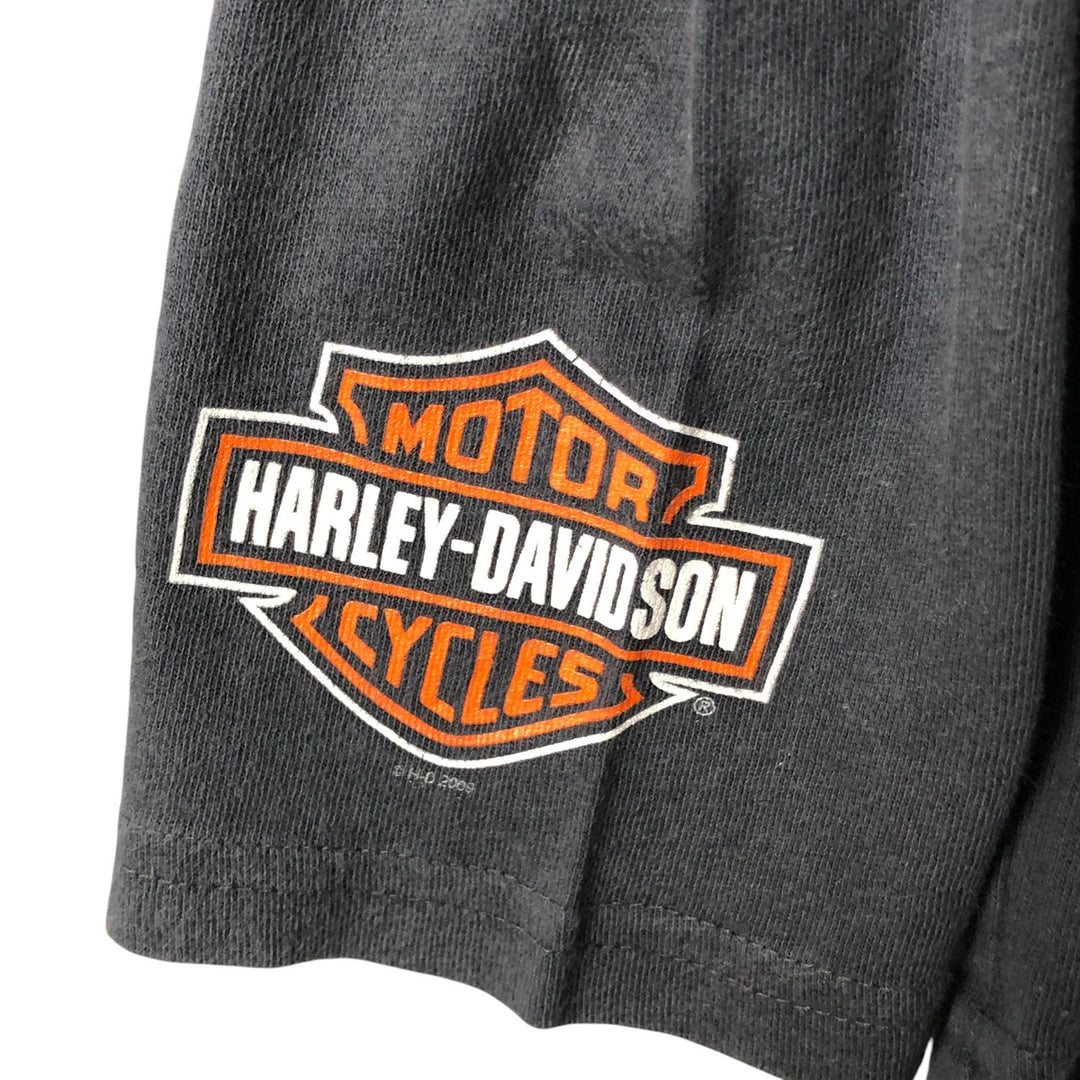 2000'S Harley-Davidson Engine Long Sleeve T-Shirt, Men's Size Medium unclear Charcoal Vintage Second Hand