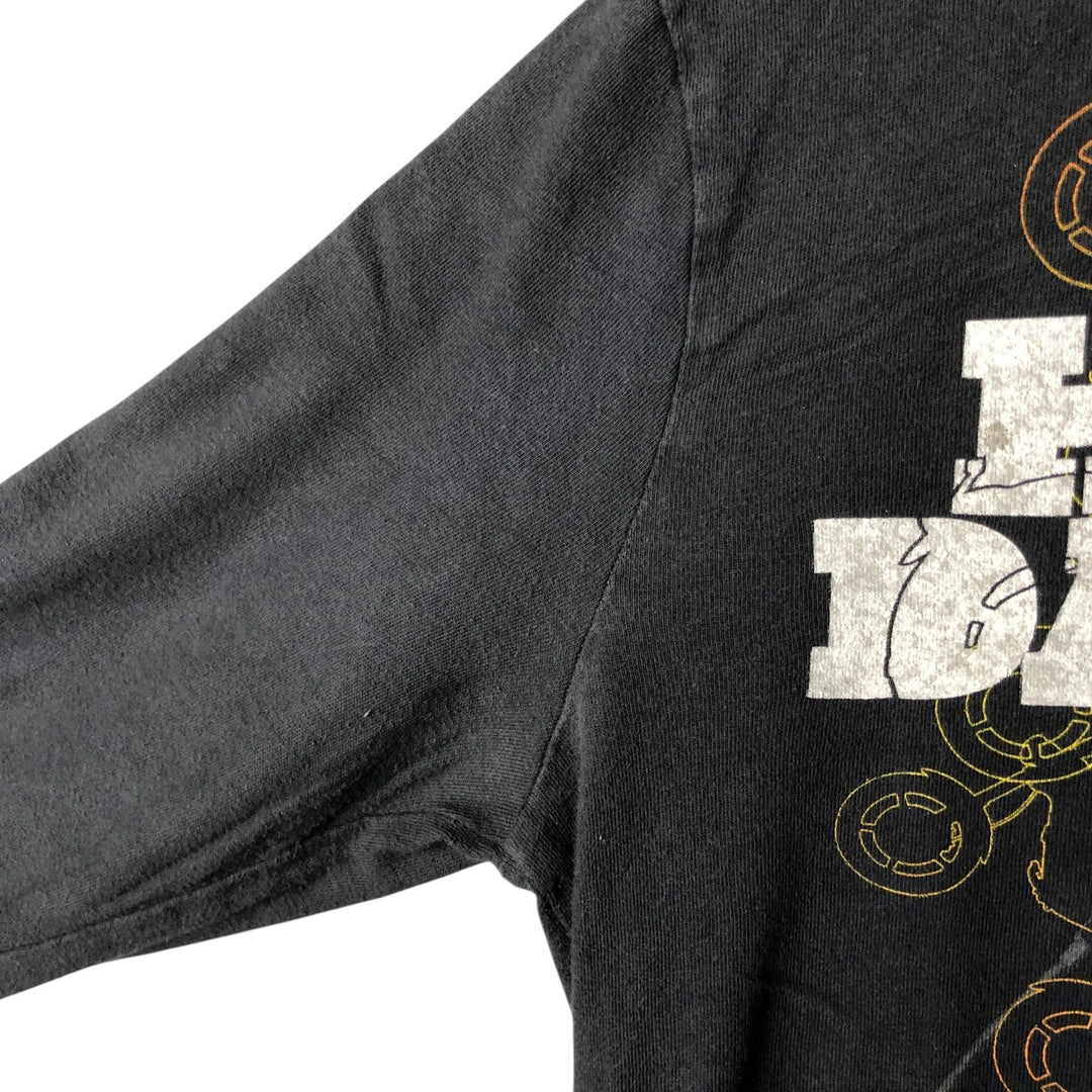 2000'S Harley-Davidson Engine Long Sleeve T-Shirt, Men's Size Medium unclear Charcoal Vintage Second Hand