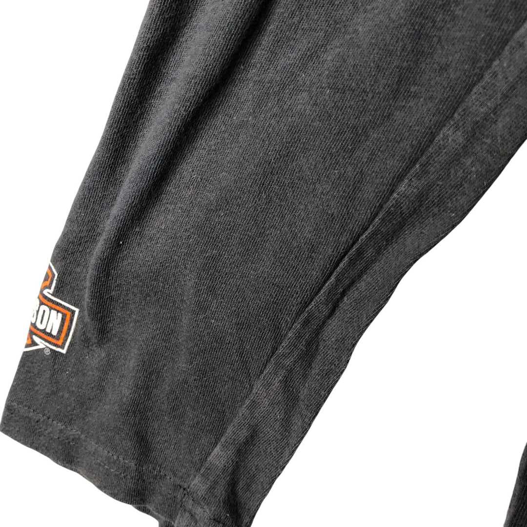 2000'S Harley-Davidson Engine Long Sleeve T-Shirt, Men's Size Medium unclear Charcoal Vintage Second Hand