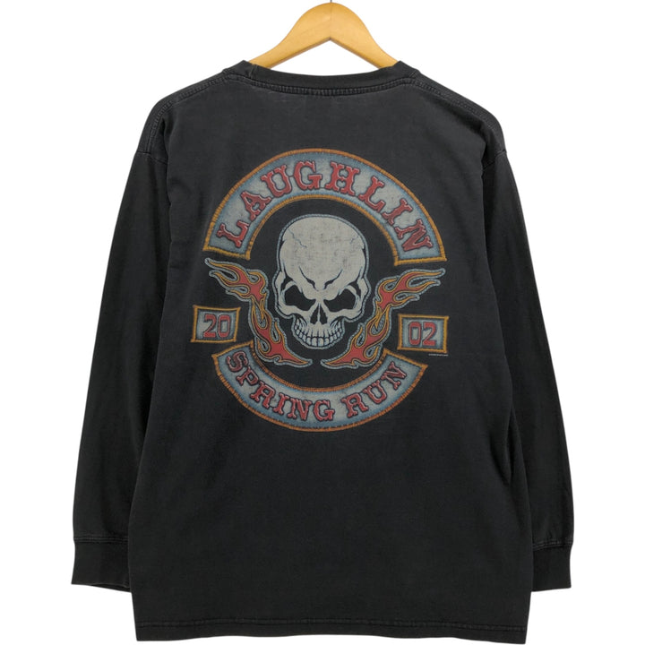 00'S Long Sleeve T-Shirt, Men's Size M unclear Charcoal Vintage Second Hand