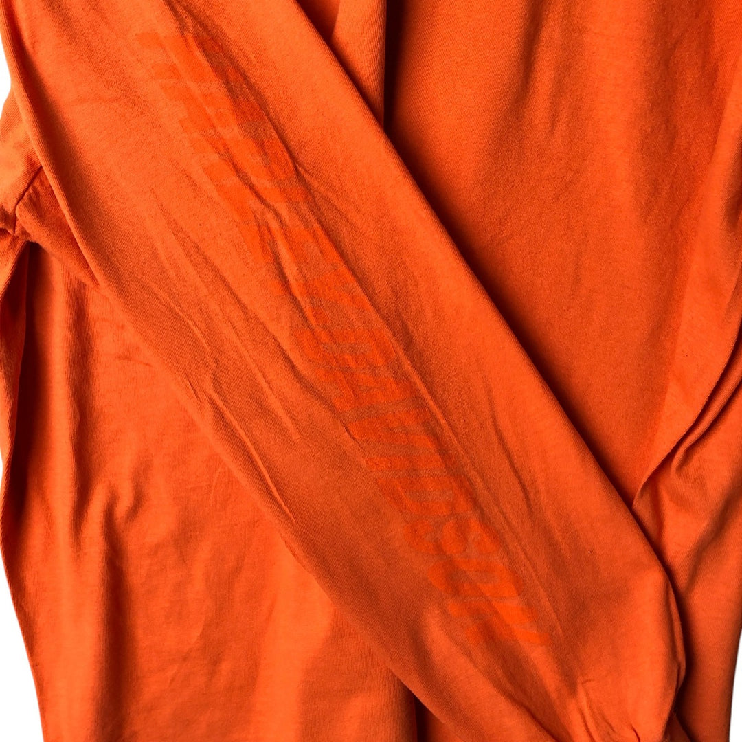 00'S Harley-Davidson Long Sleeve T-Shirt, Men's XXL cotton orange type Vintage Second Hand