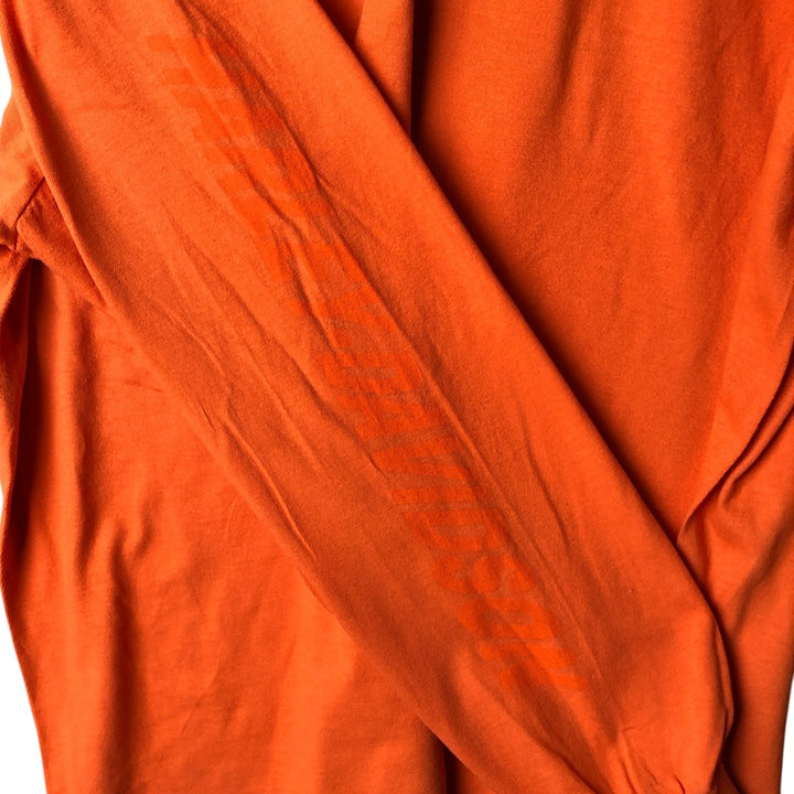 00'S Harley-Davidson Long Sleeve T-Shirt, Men's XXL cotton orange type Vintage Second Hand