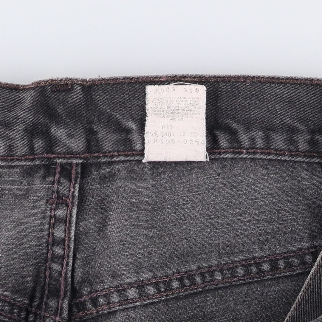00'S Levi's 505 REGULAR FIT STRAIGHT LEG black denim tapered denim pants for men, size w32 cotton black type Vintage Second Hand