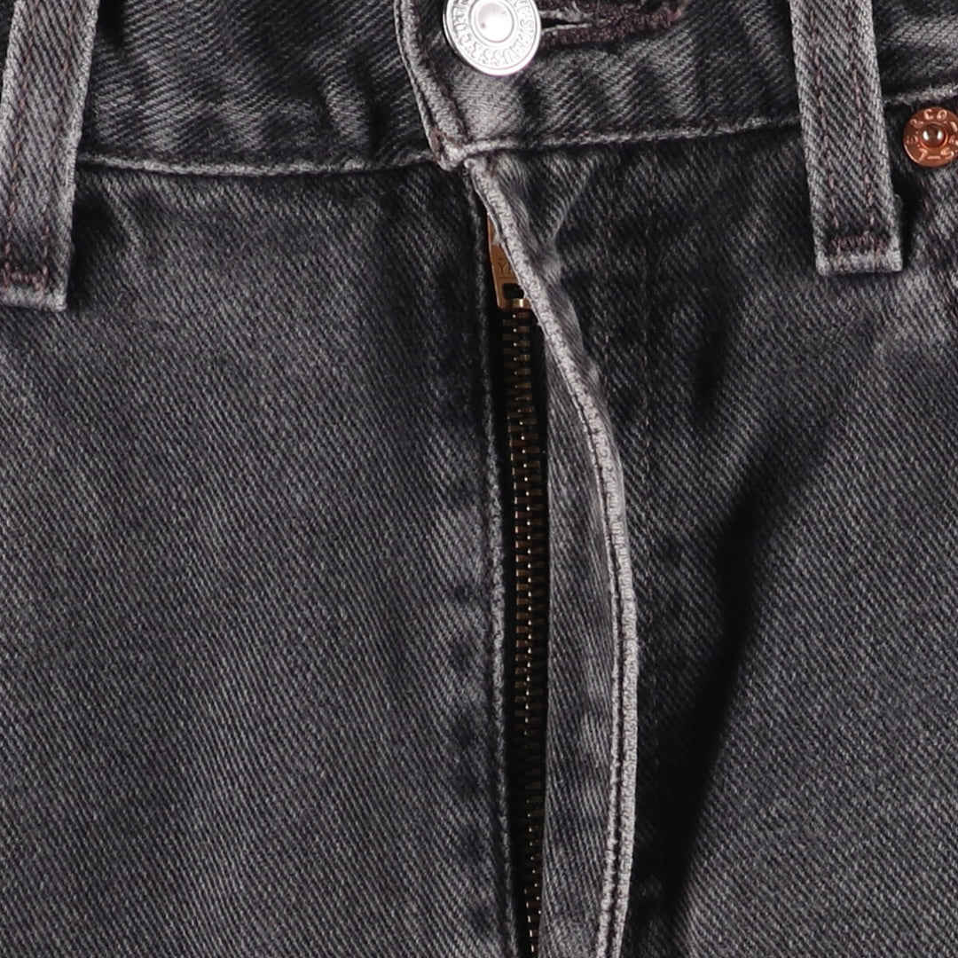 00'S Levi's 505 REGULAR FIT STRAIGHT LEG black denim tapered denim pants for men, size w32 cotton black type Vintage Second Hand