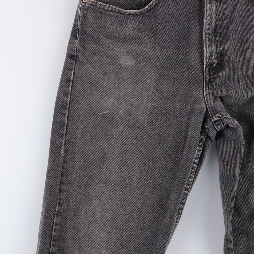 00'S Levi's 505 REGULAR FIT STRAIGHT LEG black denim tapered denim pants for men, size w32 cotton black type Vintage Second Hand