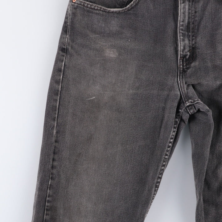 00'S Levi's 505 REGULAR FIT STRAIGHT LEG black denim tapered denim pants for men, size w32 cotton black type Vintage Second Hand