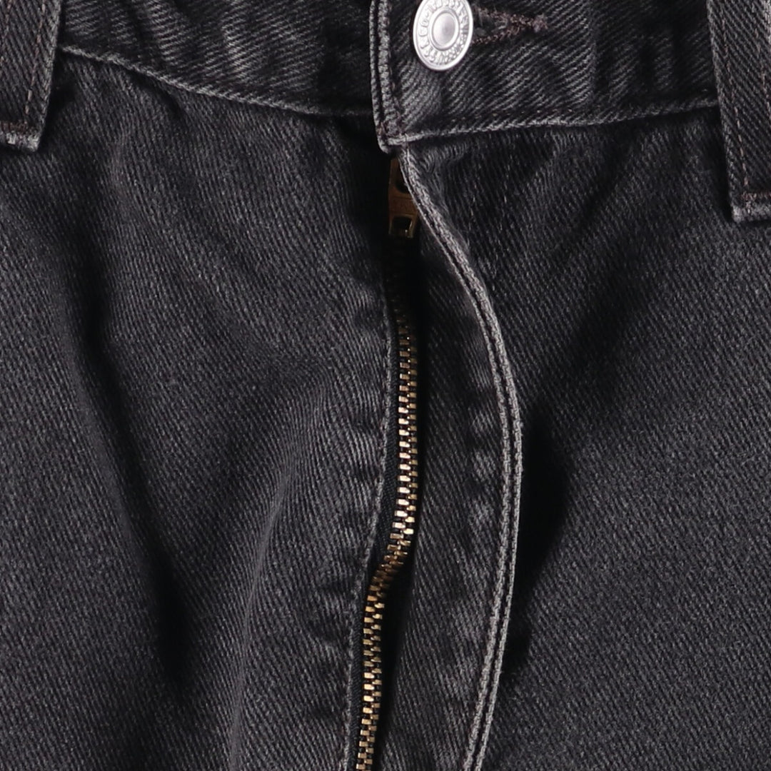 00'S Levi's 505 REGULAR FIT STRAIGHT LEG black denim tapered denim pants for men, size w34 cotton black type Vintage Second Hand