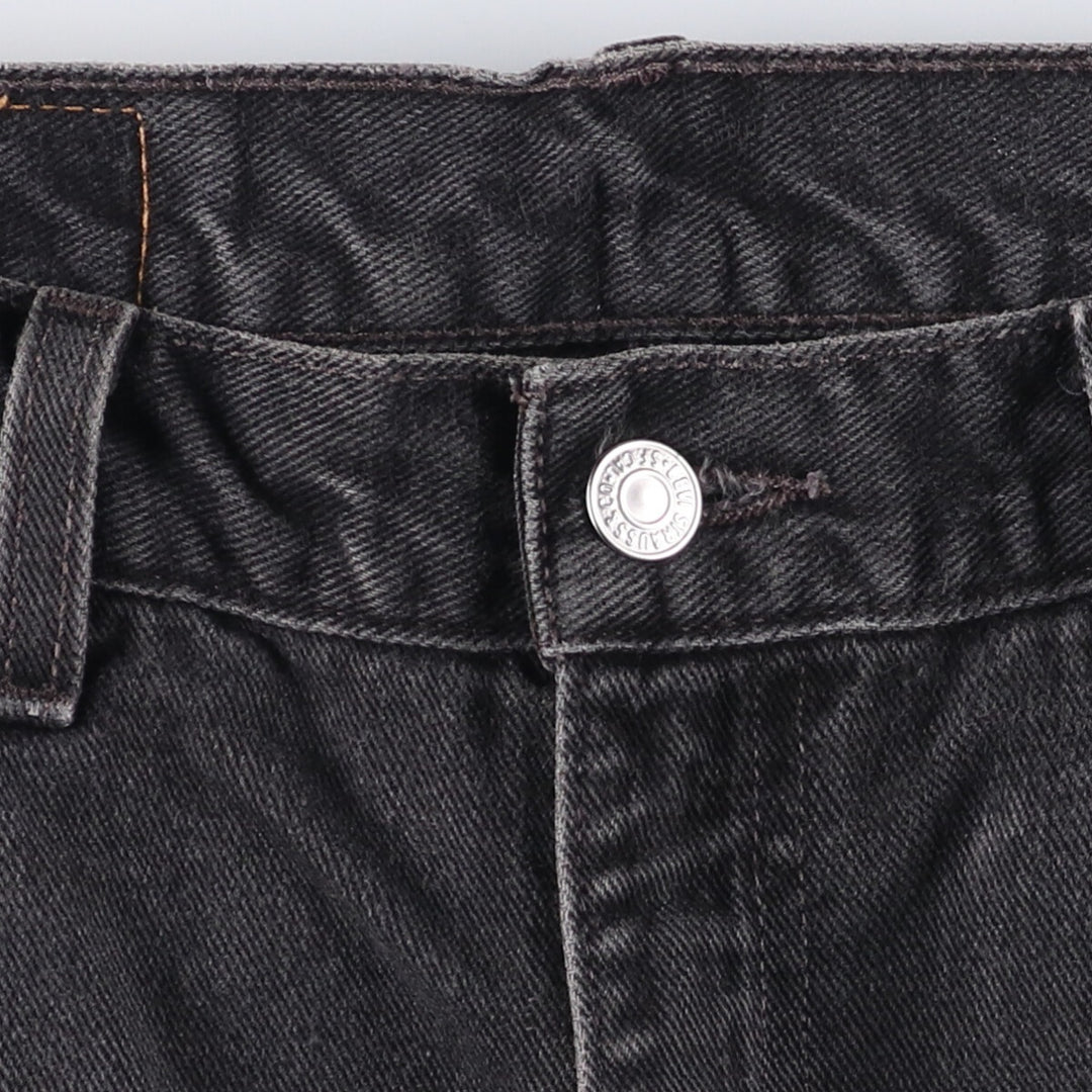 00'S Levi's 505 REGULAR FIT STRAIGHT LEG black denim tapered denim pants for men, size w34 cotton black type Vintage Second Hand