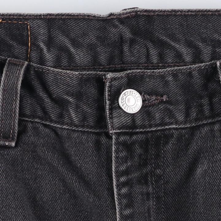 00'S Levi's 505 REGULAR FIT STRAIGHT LEG black denim tapered denim pants for men, size w34 cotton black type Vintage Second Hand