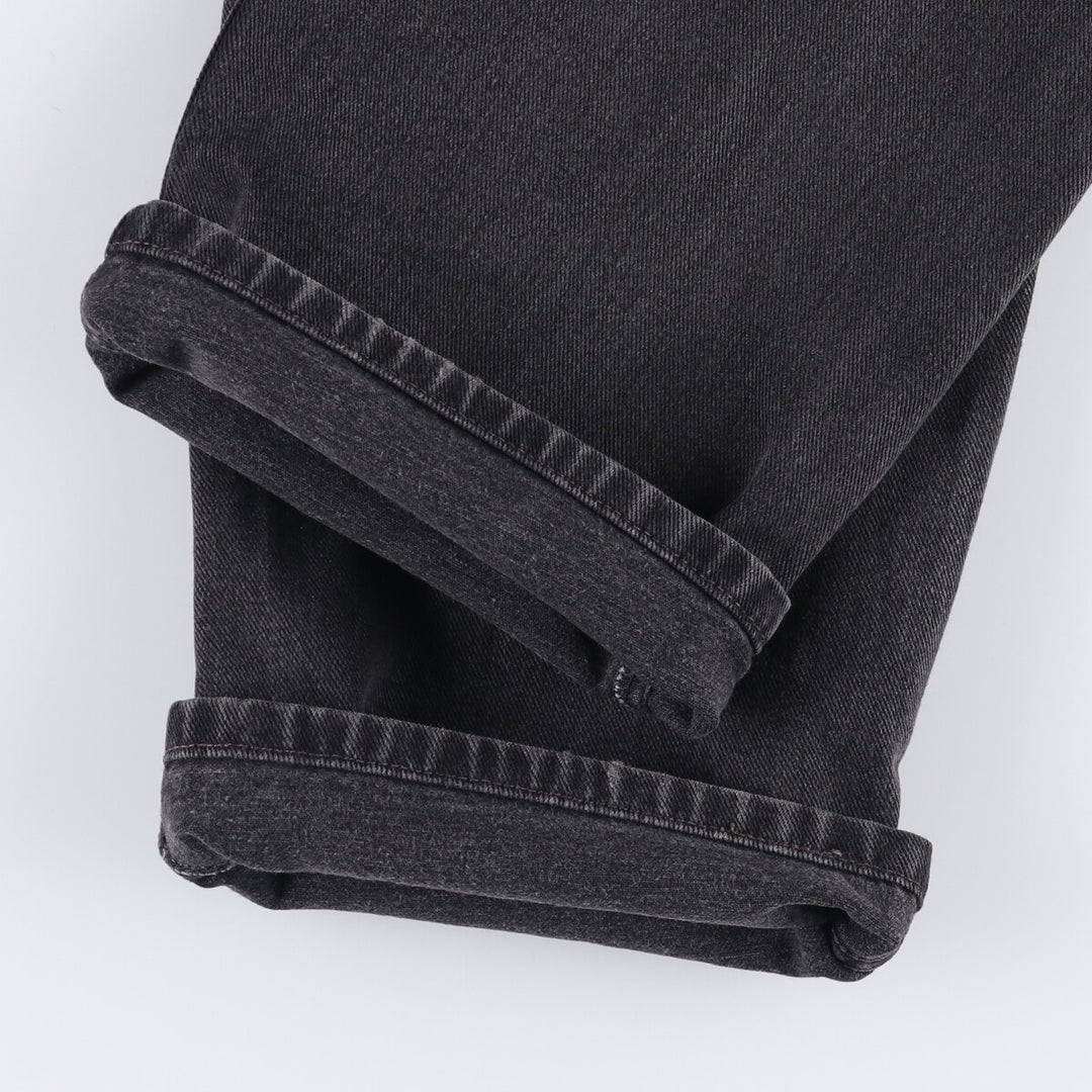 00'S Levi's 505 REGULAR FIT STRAIGHT LEG black denim tapered denim pants for men, size w34 cotton black type Vintage Second Hand