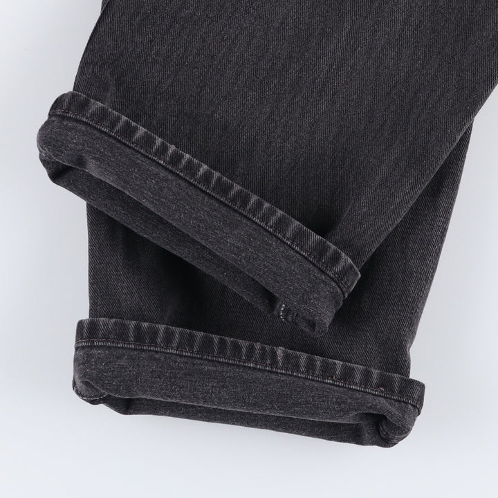 00'S Levi's 505 REGULAR FIT STRAIGHT LEG black denim tapered denim pants for men, size w34 cotton black type Vintage Second Hand
