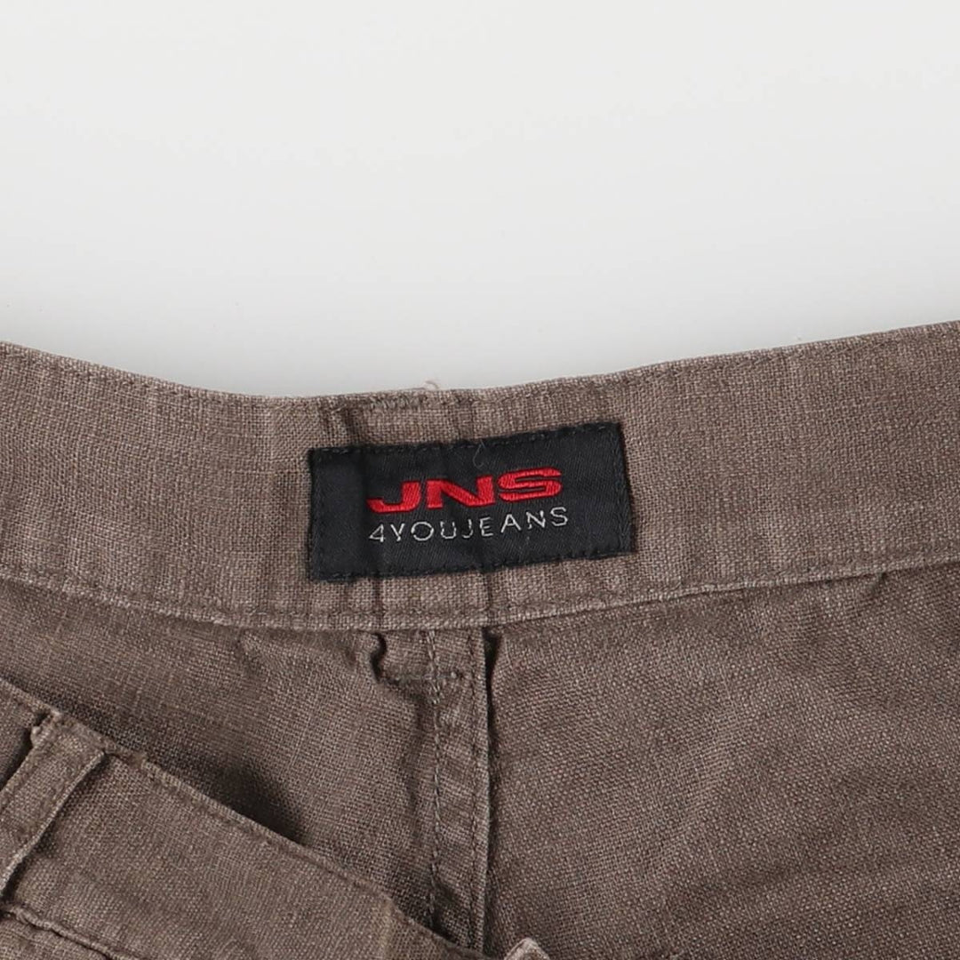 JNS 4YOUJEANS Linen x Cotton Pants, Men's, Size 34 linen brown type Vintage Second Hand
