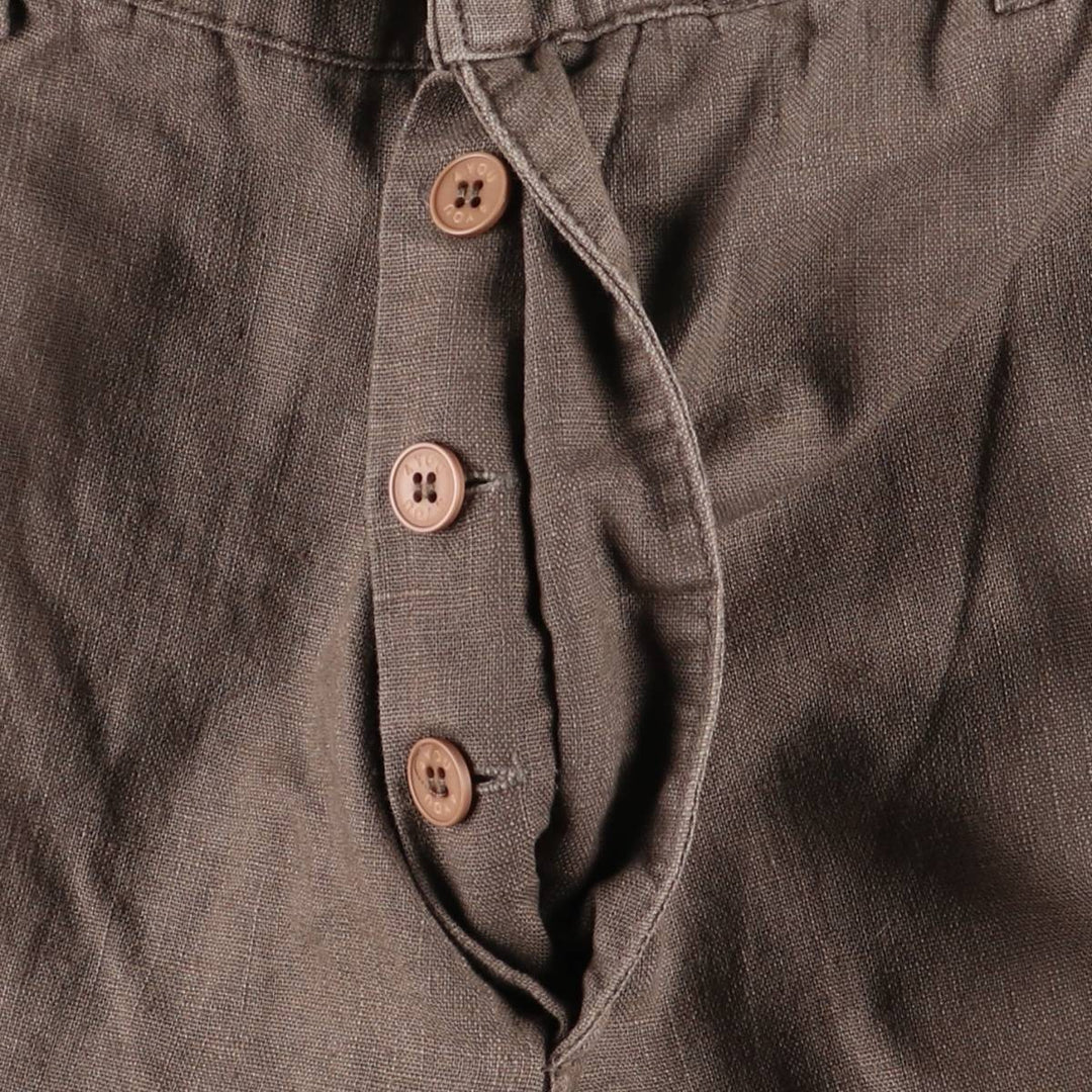 JNS 4YOUJEANS Linen x Cotton Pants, Men's, Size 34 linen brown type Vintage Second Hand