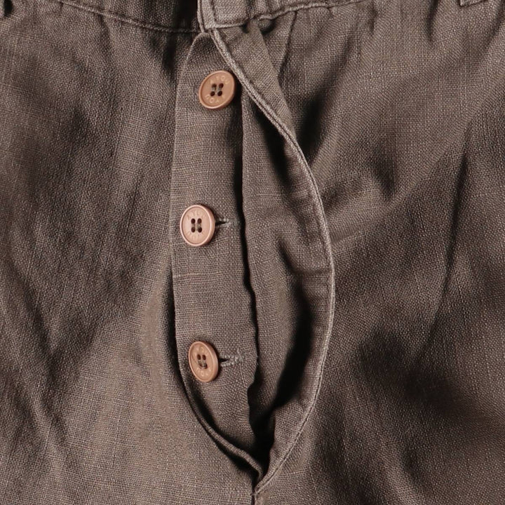 JNS 4YOUJEANS Linen x Cotton Pants, Men's, Size 34 linen brown type Vintage Second Hand