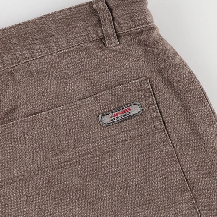 JNS 4YOUJEANS Linen x Cotton Pants, Men's, Size 34 linen brown type Vintage Second Hand