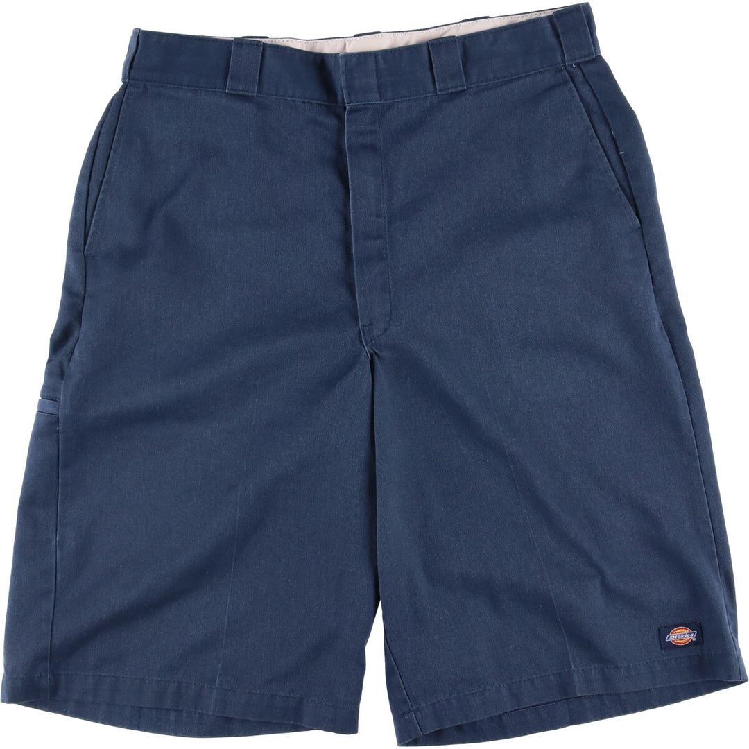 2000'S Dickies Work Shorts, Men's, Size W35 polyester navy blue type Vintage Second Hand