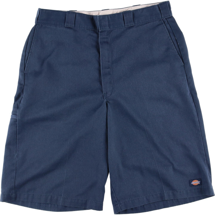 2000'S Dickies Work Shorts, Men's, Size W35 polyester navy blue type Vintage Second Hand