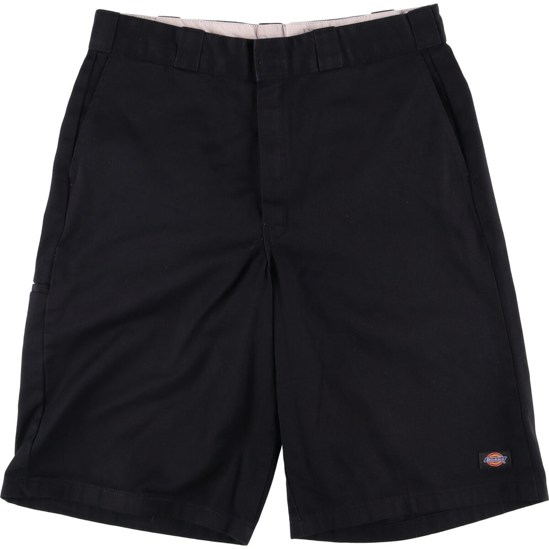 00'S Dickies work shorts, half pants, men's size W34 polyester black type Vintage Second Hand