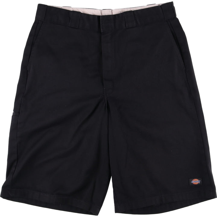 00'S Dickies work shorts, half pants, men's size W34 polyester black type Vintage Second Hand