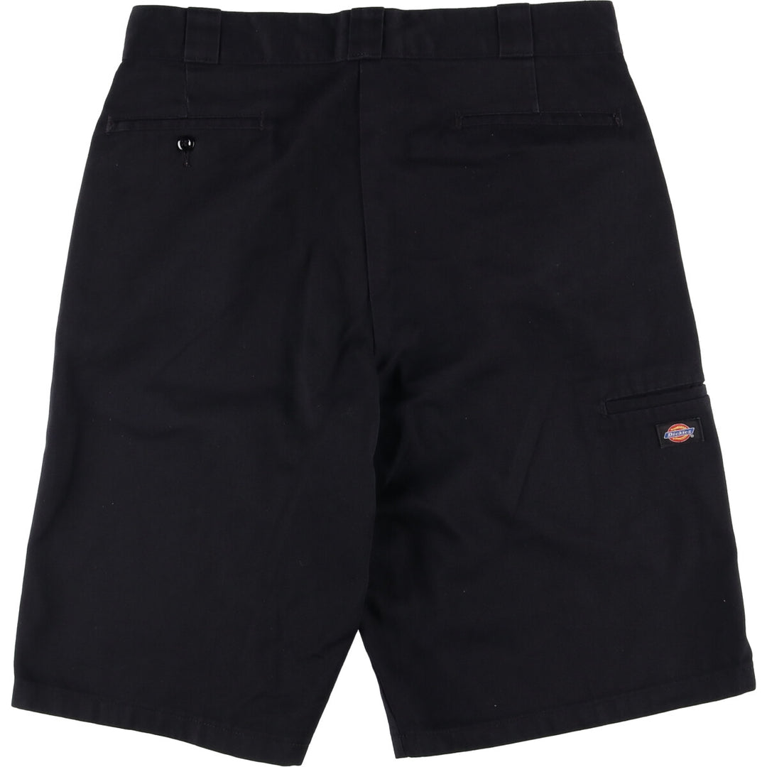 00'S Dickies work shorts, half pants, men's size W34 polyester black type Vintage Second Hand