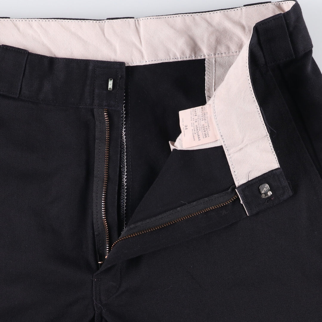 00'S Dickies work shorts, half pants, men's size W34 polyester black type Vintage Second Hand