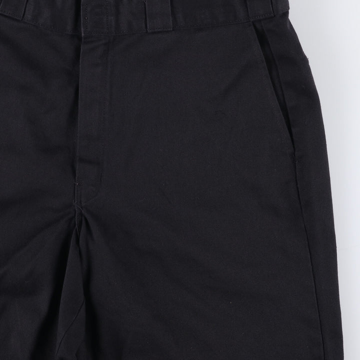 00'S Dickies work shorts, half pants, men's size W34 polyester black type Vintage Second Hand
