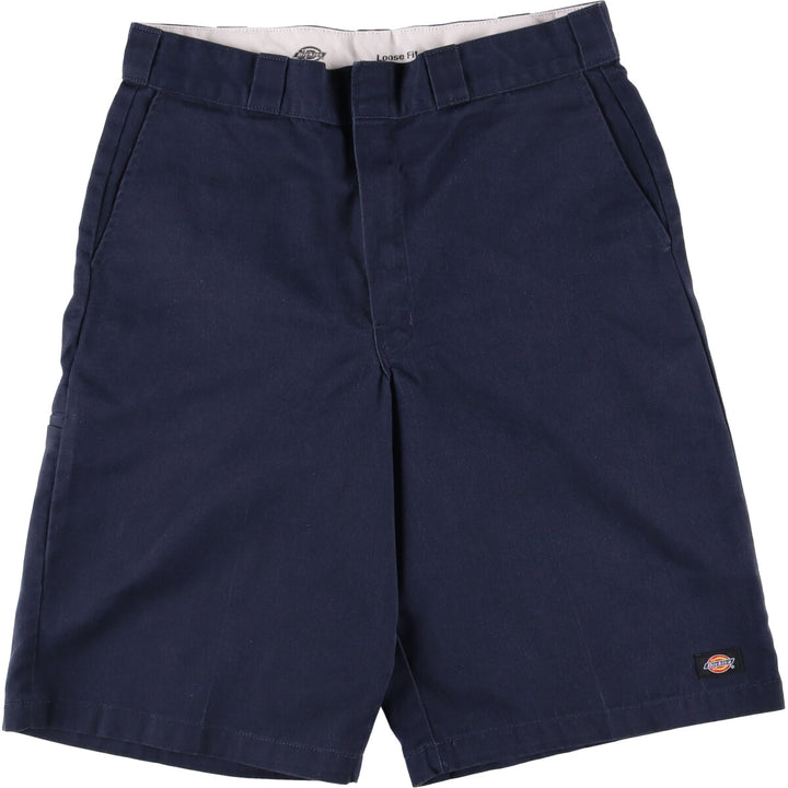 Dickies Work Shorts, Half Pants, Men's, W34 equivalent polyester navy blue type Vintage Second Hand
