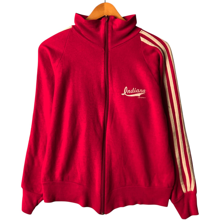 Vintage 1970'S Velva Sheen track jacket, made in the USA, size M, women's. acrylic red type Vintage Second Hand