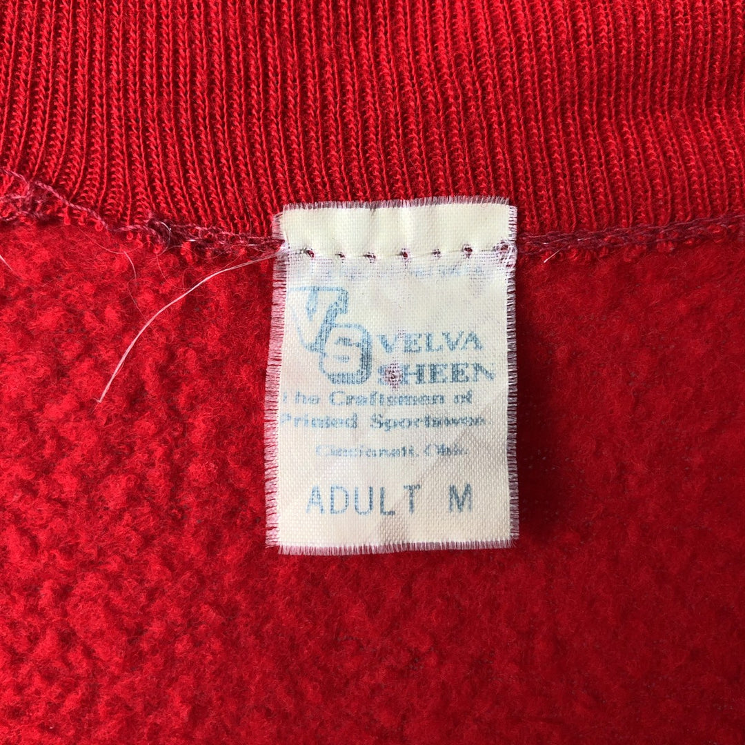 Vintage 1970'S Velva Sheen track jacket, made in the USA, size M, women's. acrylic red type Vintage Second Hand